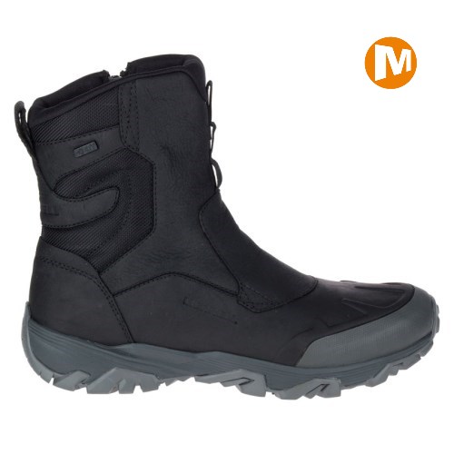 Merrell Coldpack Ice+ 8" Zip Polar Waterproof Winterstiefel Herren Schwarz [DE-WBXYN]